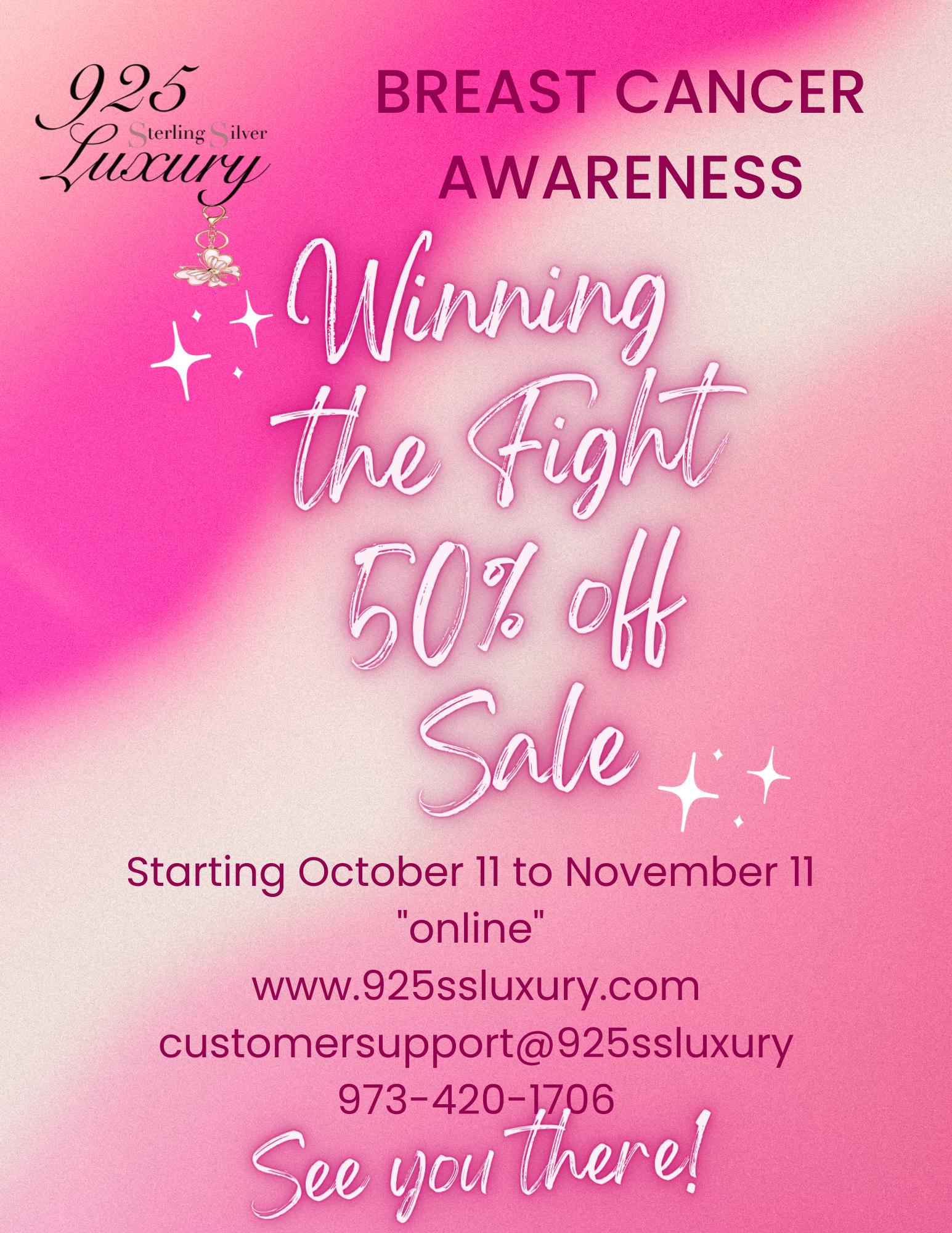 Breast Cancer Awareness Sale "WINNING THE FIGHT" 50% OFF