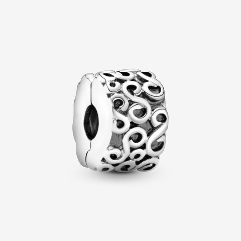 925 Sterling Silver Magic Swirl Clip Charm