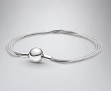 925 SS Luxury Triple Linked Snake Chain Bracelet
