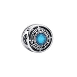 925 Sterling Silver Iron--- Blue Metal Heart Charm