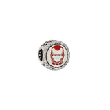 925 Sterling Silver Iron--- Round Mask Charm