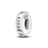 925 Sterling Silver Luxury Peace Spacer Charm