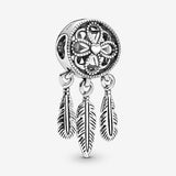 925 Sterling Silver Dreamcatcher Dangle Charm