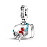 925 Sterling Silver Doctor Nurse Medical Bag Dangle Charm