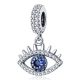 925 Sterling Silver Magic Blue Eye Dangled Charm