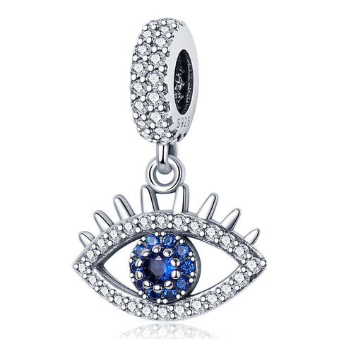 925 Sterling Silver Magic Blue Eye Dangled Charm