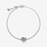 925 SS Luxury Heart Shaped Family Tree Chain Bracelet