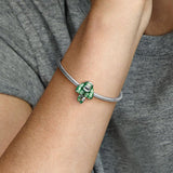 925 Sterling Silver World's Green Big Guy Charm.