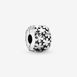 925 Sterling Silver Flower Clip Charm