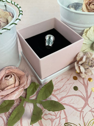 925 Sterling Silver Luxury Coffee Cup Charm