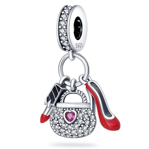 925 Sterling Silver Diva Purse Heels
