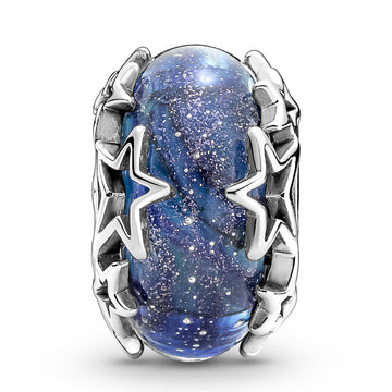925 Sterling Silver Luxury Blue Star Charm