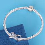 925 Sterling Silver Infinity Flower Wrap Charm