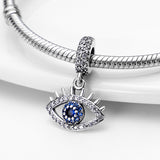 925 Sterling Silver Magic Blue Eye Dangled Charm
