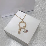 925 Sterling Silver Infinity Rings Stones Dangle Charm